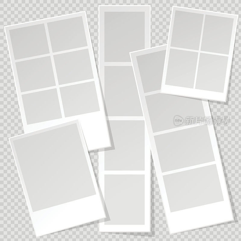 Photobooth Photo Frame模板与锐利的透明阴影。